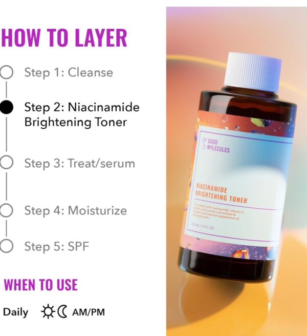 Good Molecules Niacinamide Brightening Toner - 120ML - Image 2