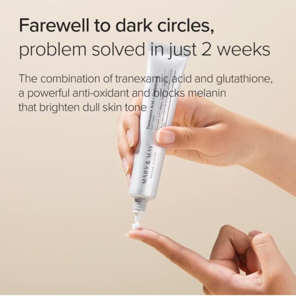Mary&May] Tranexamic Acid + Glutathione Eye Cream, Tranexamic Acid 30ml/ UNBOXED - Image 2