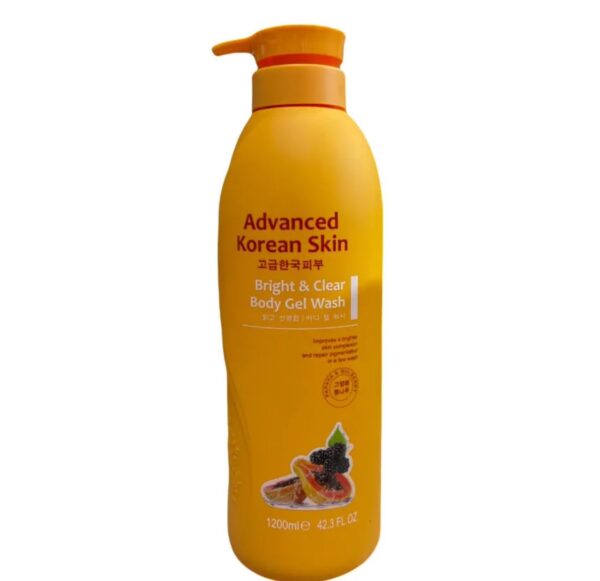 Advanced Korean Skin Bright & Clear Body Gel Wash With Papaya & Mulberry 1200ml