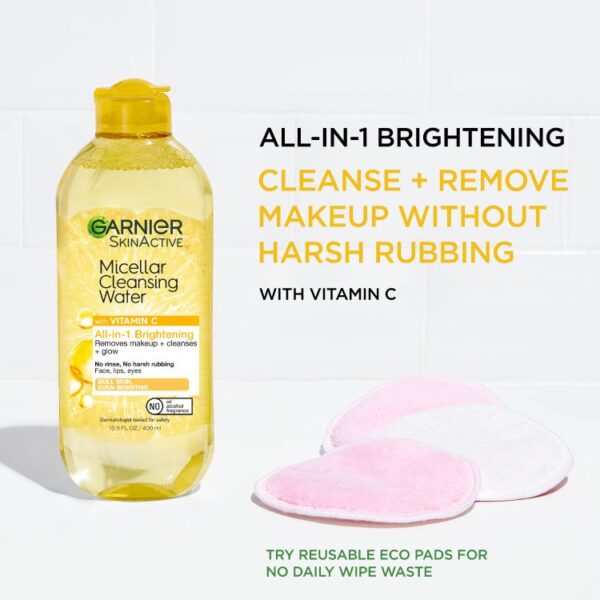GANIER SKINACTIVE -Micellar Cleansing Water With Vitamin C-400ML - Image 2