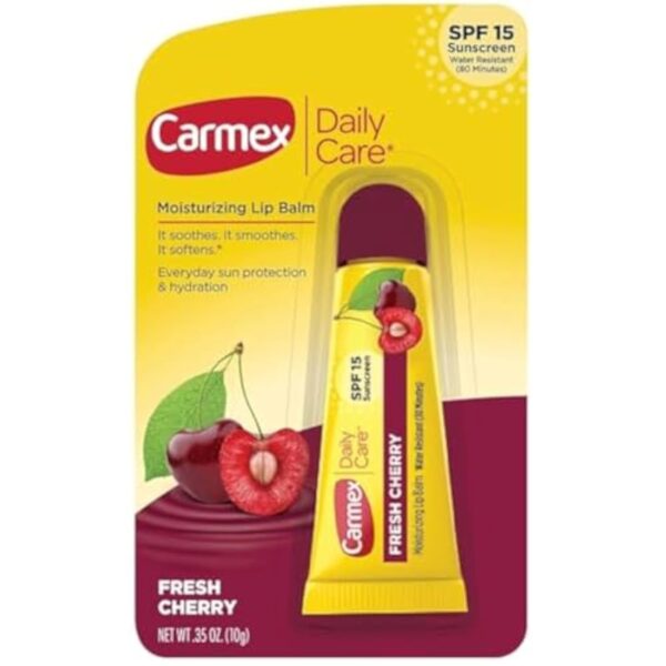 Carmex Daily Care Moisturizing Lip Balm, Fresh Cherry, SPF 15
